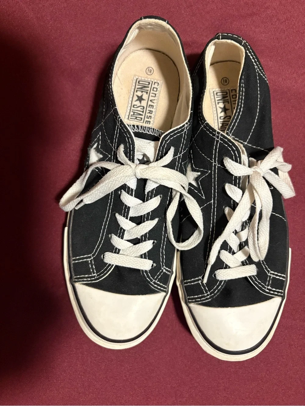 Converse Women's Black and White Low-Top Canvas Sneakers
